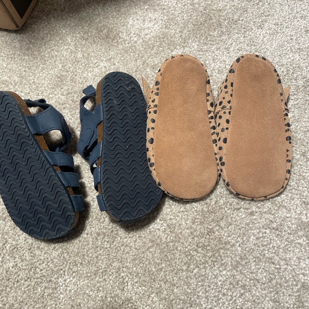 Stylish Baby/Toddler Blue and Tan Shoes - Picture 2 of 2